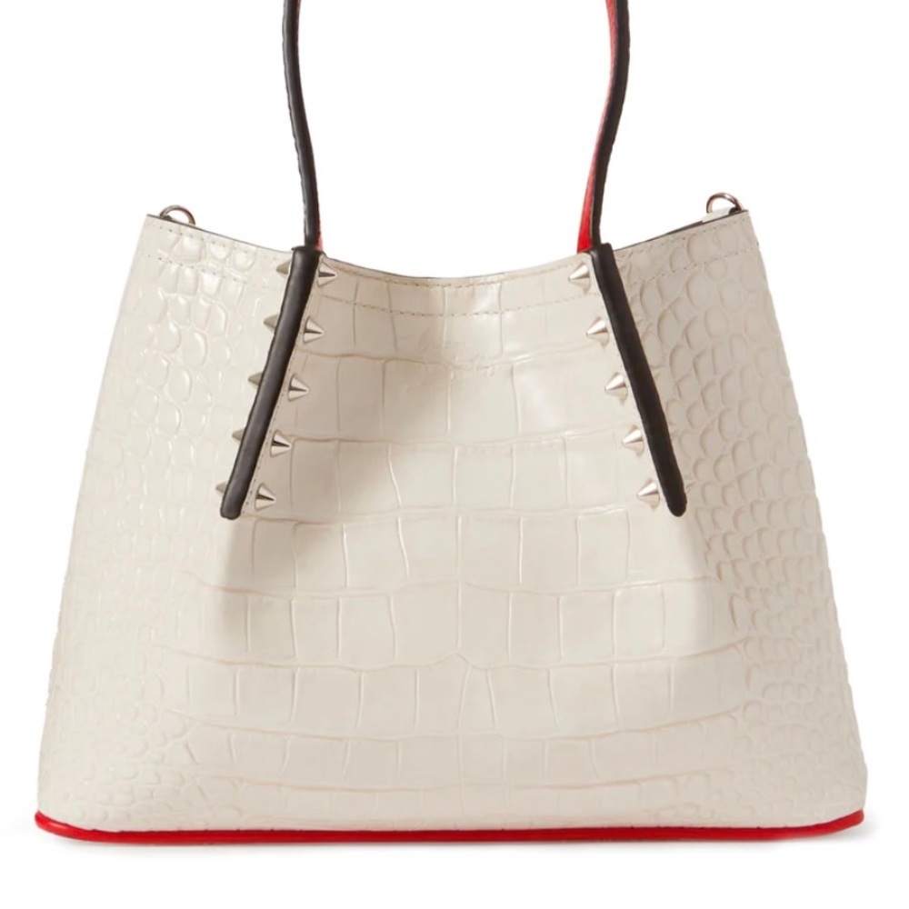 Authenticated Cabarock Handbag - Leather White Crocodile for Women